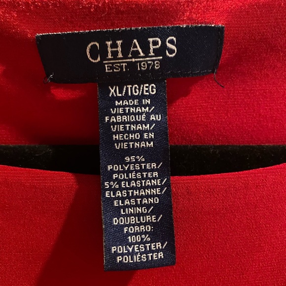 Chaps Long Sleeve Color Block Dress - Picture 6 of 7